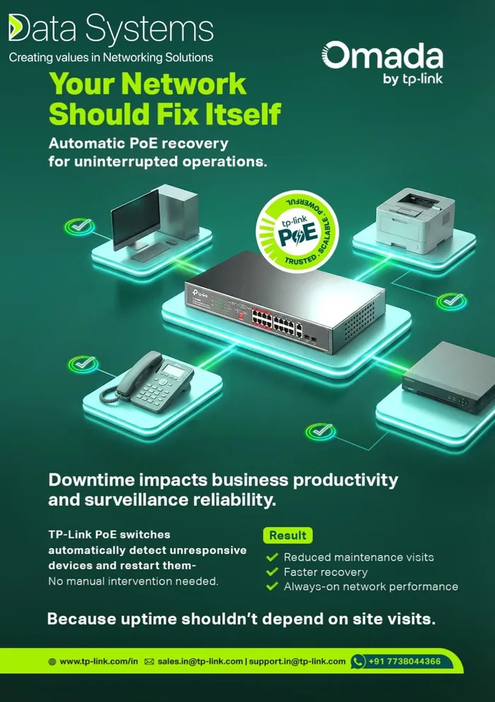 TP-Link Omada PoE switch automatically restarting unresponsive cameras, printers and VoIP phones without a site visit
