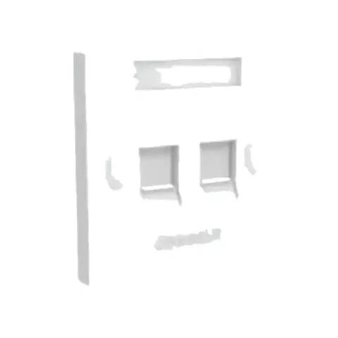 2-Port Single Gang Standard Faceplate, White