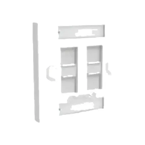 4-Port Single Gang Standard Faceplate, White