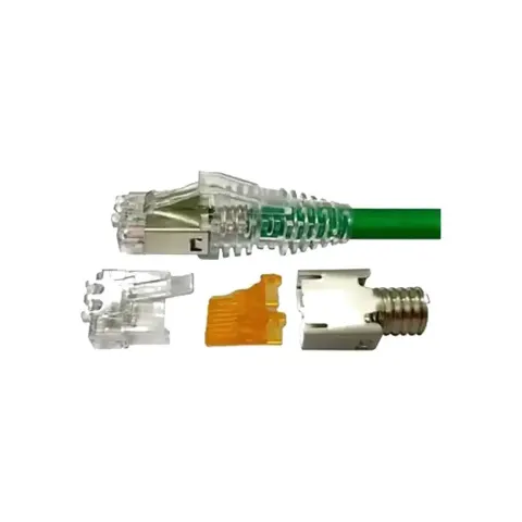 RJ45 Plug, Cat 6A STP for Solid Cable, 100/pack