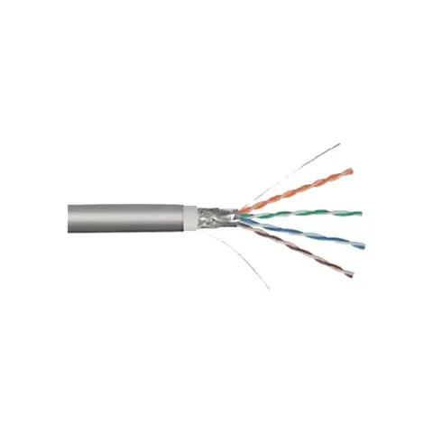 Copper Cable, category 5e, 4 pair, SF/UTP, CM, 24 AWG solid, 1000 ft, gray