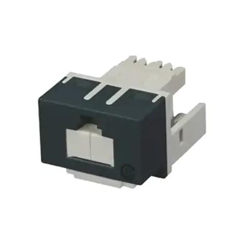 SX-Series Modular Jack, RJ45, Cat6 Unshielded, with Shutter, Black