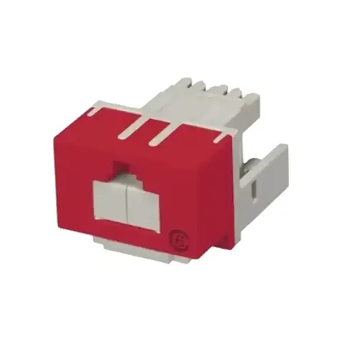 SX-Series Modular Jack, RJ45, Cat6 Unshielded, with Shutter, Red