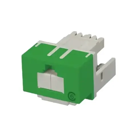 SX-Series Modular Jack, RJ45, Cat6 Unshielded, with Shutter, Green