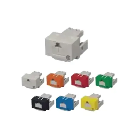 EHR-Series Modular Jack, RJ45, Cat5e Unshielded, with Shutter, Blue