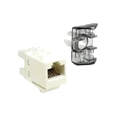 SL110 Series Modular Jack, RJ45, category 6, T568A/T568B, unshielded, without dust cover, light almond