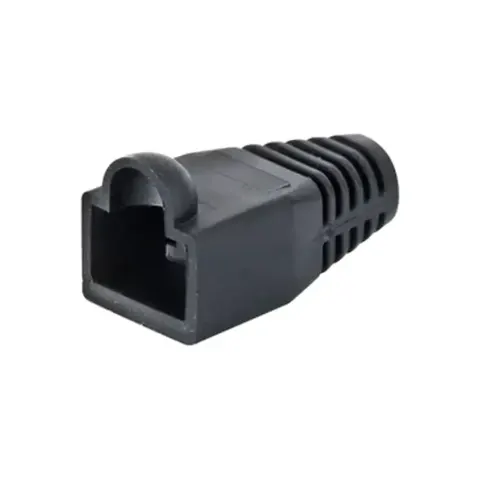 Modular Plug Boot, for category 5E and 6/6A EMT plugs, 6.5 mm max cable OD, 100 per box, black