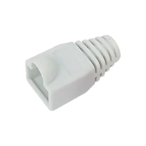 Modular Plug Boot, for category 5E and 6/6A EMT plugs, 6.0 mm max cable OD, 100 per box, white