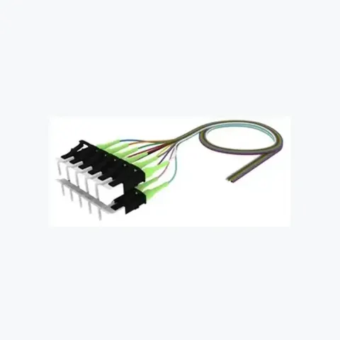 LazrSPEED 550 WideBand LC/UPC to Unconnectorized, Fiber Pigtail, 0.9 mm Tight Buffer, 12-Fiber Kit Blue - Aqua (1-12)