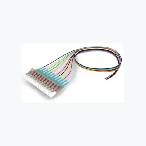 OM4 LC/UPC to Unconnectorized, Fiber Pigtail, 0.9 mm Tight Buffer, 12-Fiber Kit Blue - Aqua (1-12)