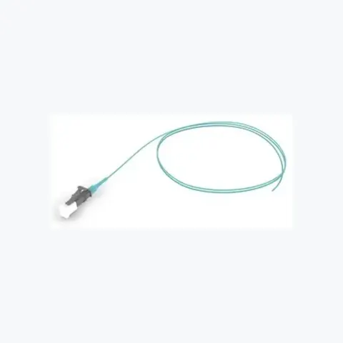 OM4 LC/UPC Keyed Slate to Unconnectorized, Fiber Pigtail Simplex, 0.9 mm SBJ