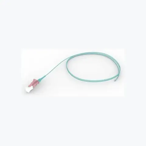 OM4 LC/UPC Keyed Rose to Unconnectorized, Fiber Pigtail Simplex, 0.9 mm SBJ