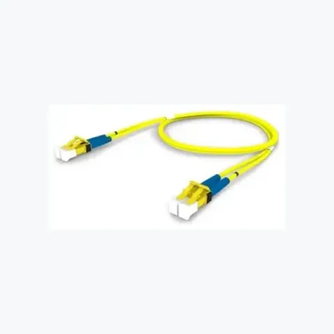 Singlemode LC/UPC Keyed Yellow to LC/UPC Keyed Yellow Fiber Patch Cord, 1.6 mm Duplex, Plenum