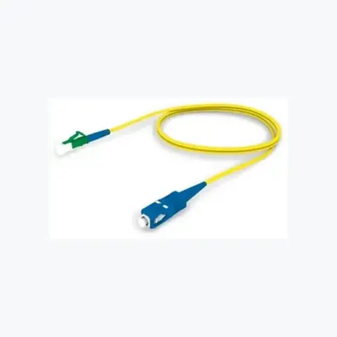 Singlemode LC/UPC Keyed Green to SC/UPC Fiber Patch Cord, 1.6 mm Simplex, Plenum