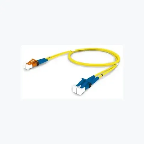 Singlemode LC/UPC Keyed Orange to LC/UPC Fiber Patch Cord, 1.6 mm Duplex, Plenum