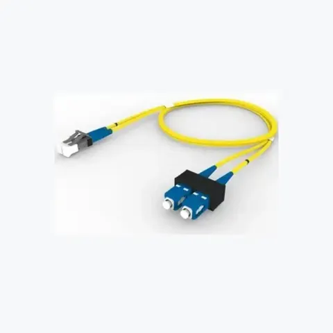 Singlemode LC/UPC Keyed Slate to SC/UPC Fiber Patch Cord, 1.6 mm Duplex, Plenum