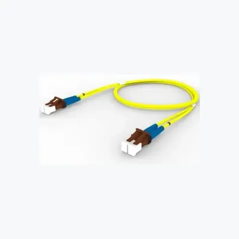Singlemode LC/UPC Keyed Brown to LC/UPC Keyed Brown Fiber Patch Cord, 1.6 mm Duplex, Plenum