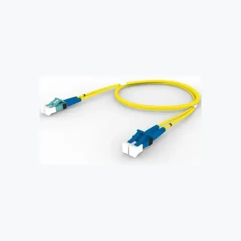 Singlemode LC/UPC Keyed Aqua to LC/UPC Fiber Patch Cord, 1.6 mm Duplex, Plenum