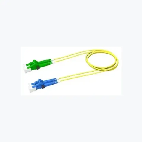 Singlemode LC/UPC to LC/APC, Fiber Patch Cord, 1.6 mm Duplex, Plenum
