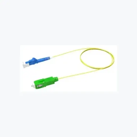 Low Loss Singlemode, LC/UPC to SC/APC, Plenum, 1-Fiber 1.6 mm Simplex Fiber Patch Cord