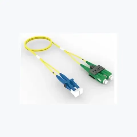 Singlemode LC/UPC to SC/APC, Fiber Patch Cord, 1.6 mm Duplex, Plenum