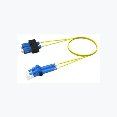 Singlemode LC/UPC to SC/UPC, Fiber Patch Cord, 1.6 mm Duplex, Plenum