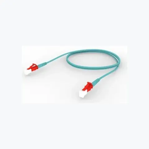 OM4 LC/UPC Keyed Red to LC/UPC Keyed Red Fiber Patch Cord, 1.6 mm Simplex, Plenum