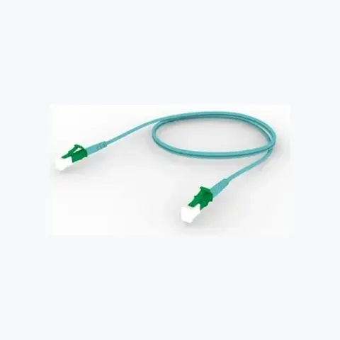 OM4 LC/UPC Keyed Green to LC/UPC Keyed Green Fiber Patch Cord, 1.6 mm Simplex, Plenum