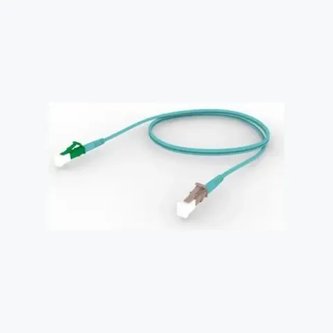 OM4 LC/UPC Keyed Green to LC/UPC Fiber Patch Cord, 1.6 mm Simplex, Plenum