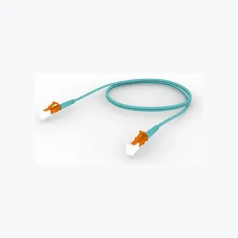 OM4 LC/UPC Keyed Orange to LC/UPC Keyed Orange Fiber Patch Cord, 1.6 mm Simplex, Plenum