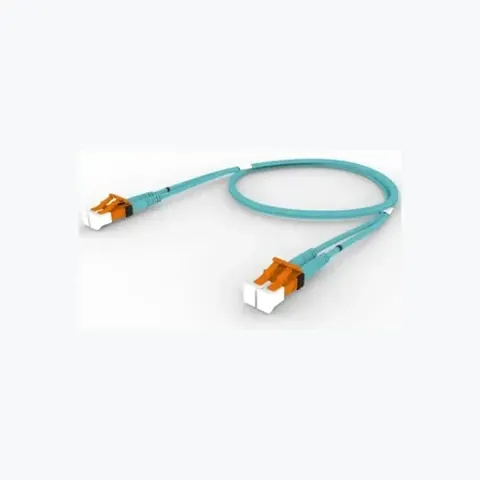 OM4 LC/UPC Keyed Orange to LC/UPC Keyed Orange Fiber Patch Cord, 1.6 mm Duplex, Plenum