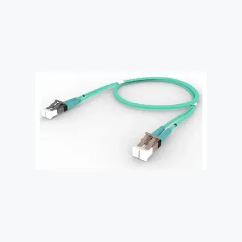 OM4 LC/UPC Keyed Slate to LC/UPC Fiber Patch Cord, 1.6 mm Duplex, Plenum