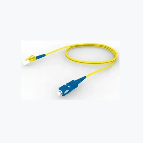 Singlemode LC/UPC Keyed Yellow to SC/UPC Fiber Patch Cord, 1.6 mm Simplex, Riser