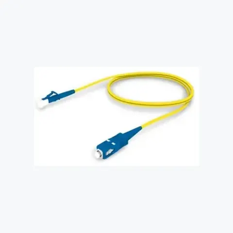 Singlemode LC/UPC Keyed Blue to SC/UPC Fiber Patch Cord, 1.6 mm Simplex, Riser