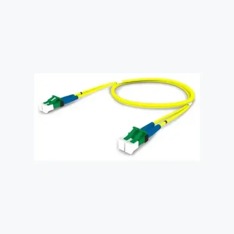 Singlemode LC/UPC Keyed Green to LC/UPC Keyed Green Fiber Patch Cord, 1.6 mm Duplex, Riser
