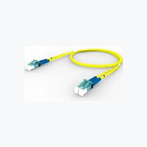 Singlemode LC/UPC Keyed Aqua to LC/UPC Keyed Aqua Fiber Patch Cord, 1.6 mm Duplex, Riser