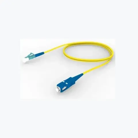 Singlemode LC/UPC Keyed Aqua to SC/UPC Fiber Patch Cord, 1.6 mm Simplex, Riser