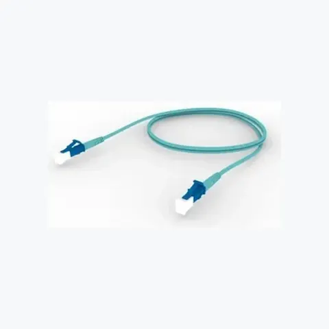 OM4 LC/UPC Keyed Blue to LC/UPC Keyed Blue Fiber Patch Cord, 1.6 mm Simplex, Riser
