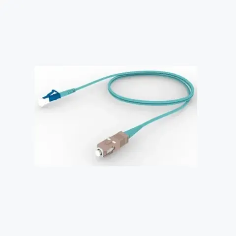 OM4 LC/UPC Keyed Blue to SC/UPC Fiber Patch Cord, 1.6 mm Simplex, Riser
