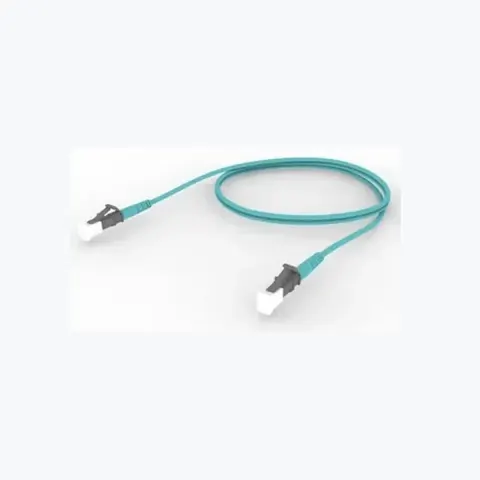 OM4 LC/UPC Keyed Slate to LC/UPC Keyed Slate Fiber Patch Cord, 1.6 mm Duplex, Riser