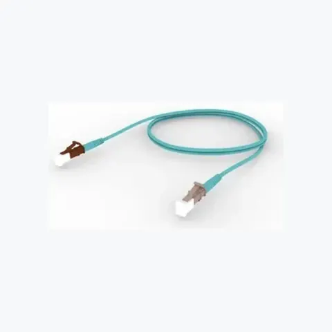 OM4 LC/UPC Keyed Brown to LC/UPC Fiber Patch Cord, 1.6 mm Simplex, Riser