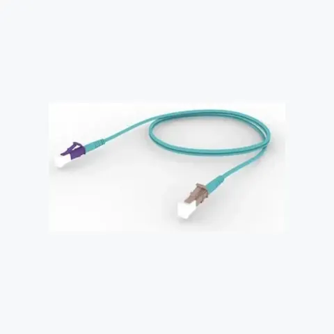OM4 LC/UPC Keyed Violet to LC/UPC Fiber Patch Cord, 1.6 mm simplex, riser