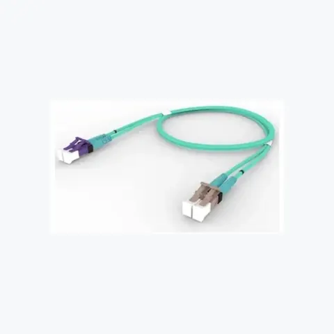 OM4 LC/UPC Keyed Violet to LC/UPC Fiber Patch Cord, 1.6 mm duplex, riser