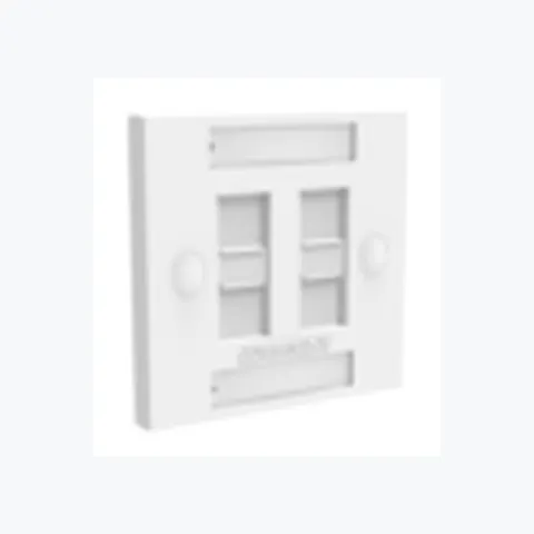 FPS-BS-4P-W, 4-Port Shuttered Faceplate, White