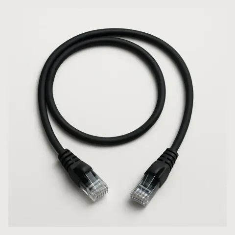 NCC Cat 6 UTP, Riser, Plug-to-SL Jack, (Black), Class Dca