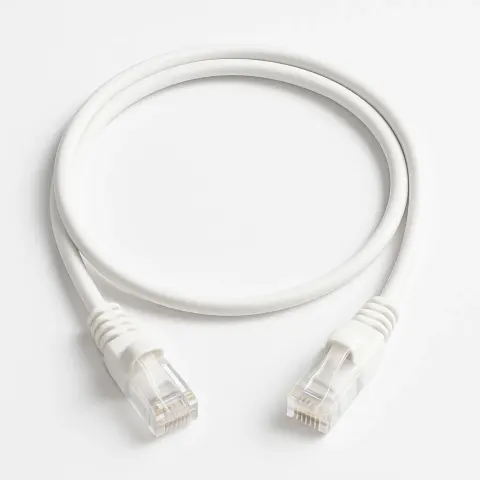 NETCONNECT Cat 6 U/UTP LSZH Patch Cord, White, 1 m