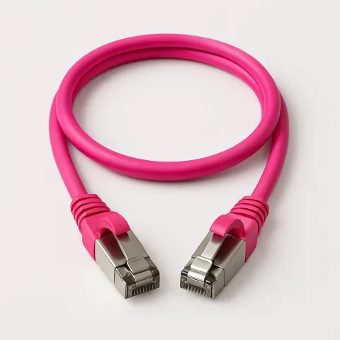 Cat 6A S/FTP LSZH Patch Cord (NETCONNECT 10G) · pink · 34 m