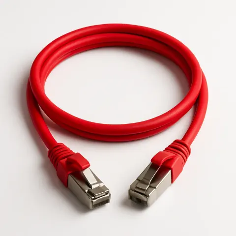 Cat 6A S/FTP LSZH Patch Cord (NETCONNECT 10G) · red · 2 m