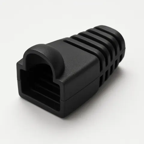 Modular Plug Snagless Boot for Category 5e and 5 Plugs, 5.71 mm, black