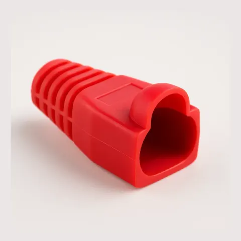Modular Plug Snagless Boot for Category 5e and 5 Plugs, 5.71 mm, red